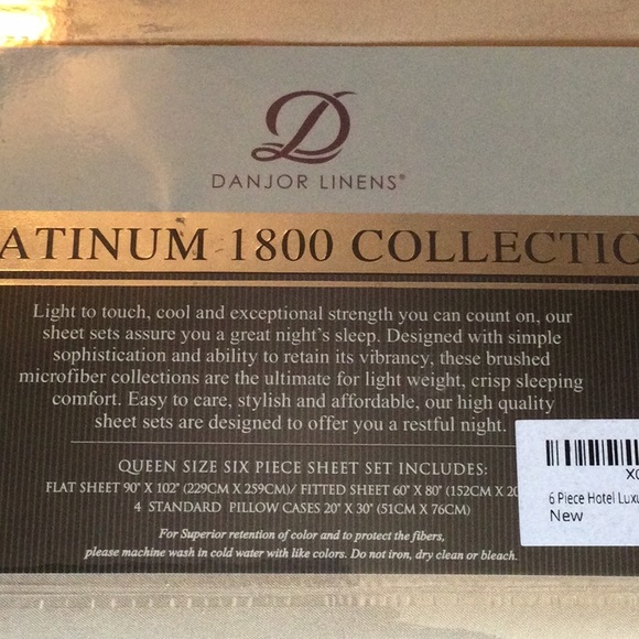 Dan Joe Linens 1800 count Sheets NWT - Picture 3 of 4